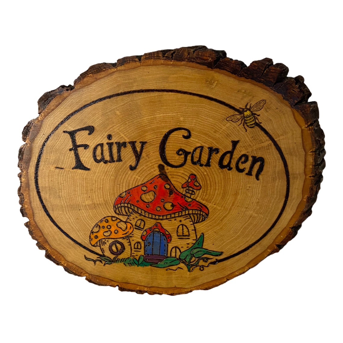 Fairy Garden Sign Garden Art Rustic Garden Sign Fairy Art Fairy Sign