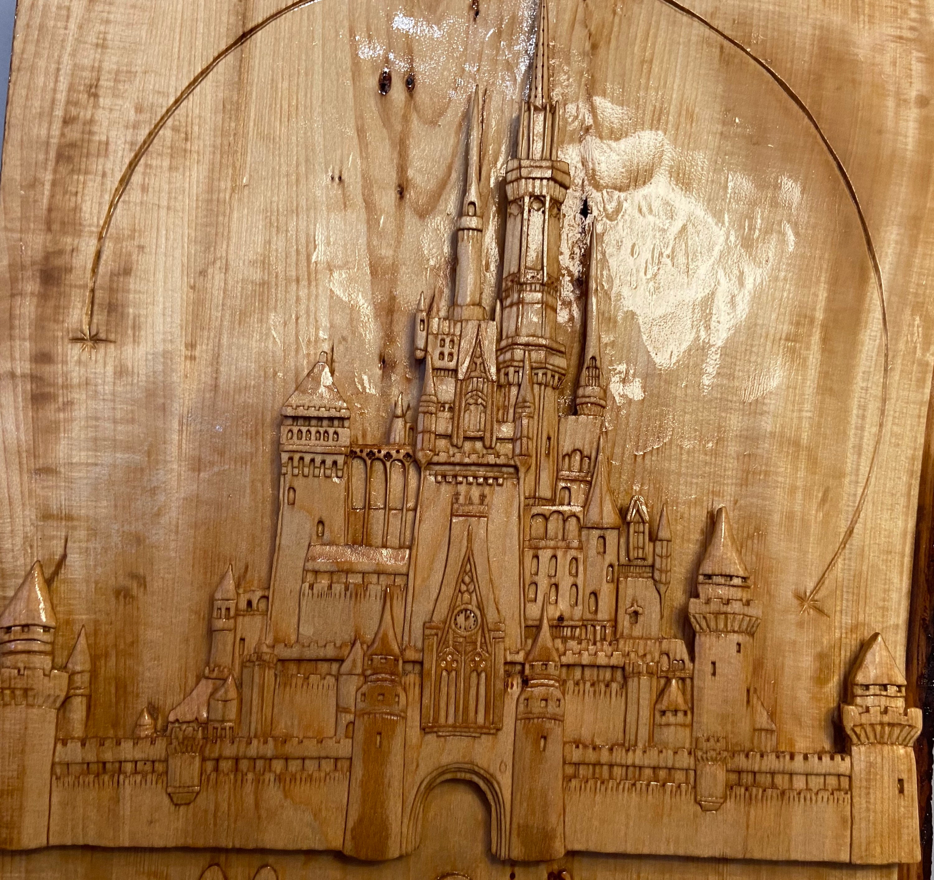 Disney Castle Wood Carving Disney collector disneyland Disney Etsy