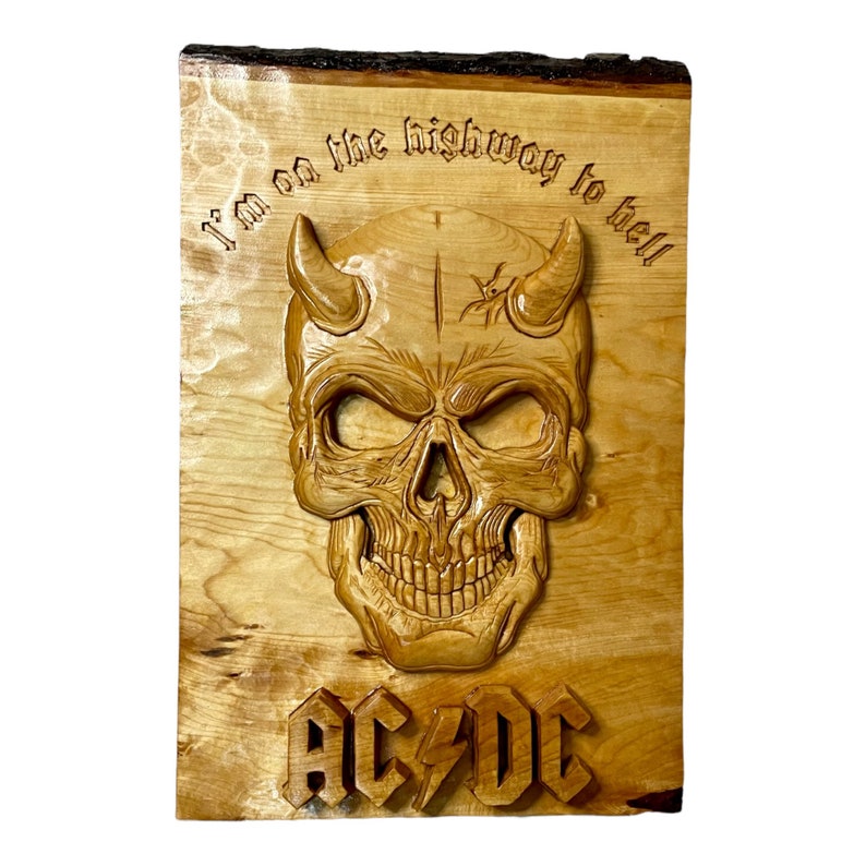 Ac/dc Wall Sign AC/DC Wood Carving Guns and Roses Metallica - Etsy