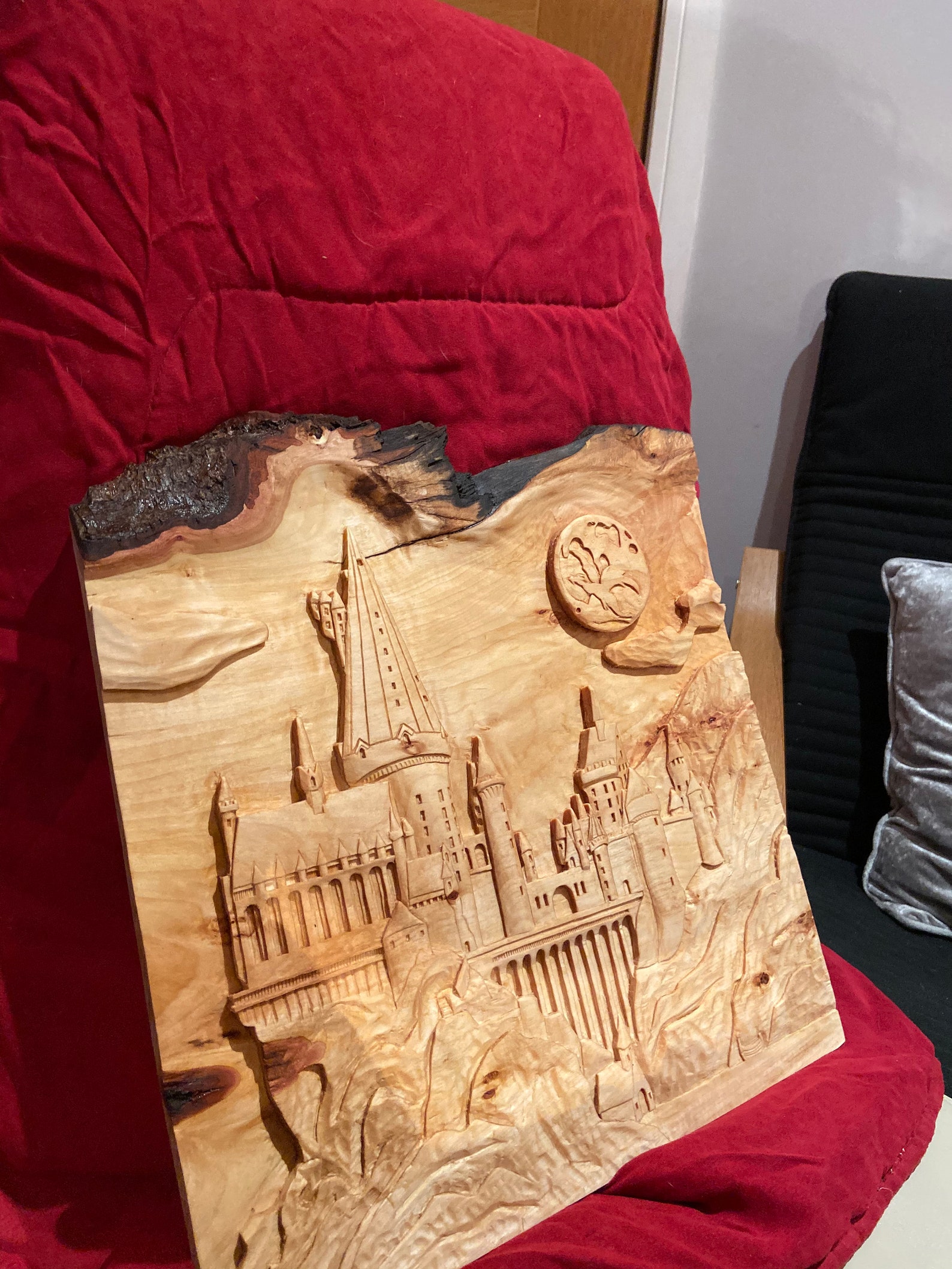 Hogwarts Castle wood Carving hogwarts is my home Harry Potter Etsy