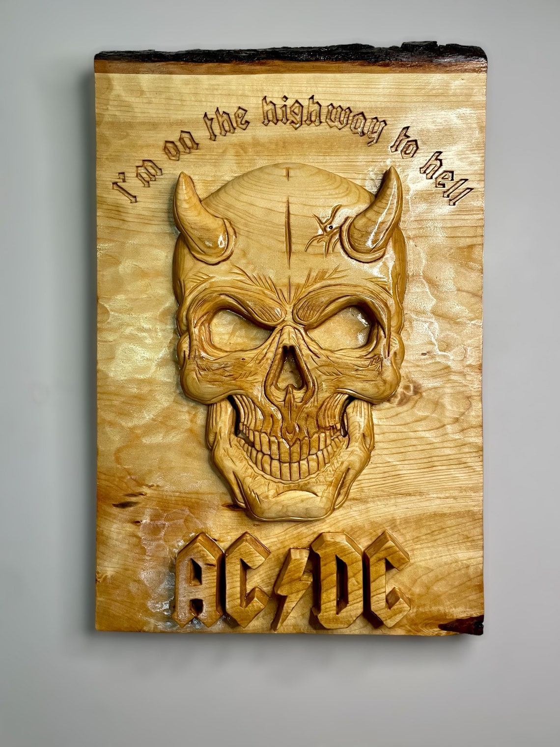 Ac/dc Wall Sign AC/DC Wood Carving Guns and Roses Metallica - Etsy