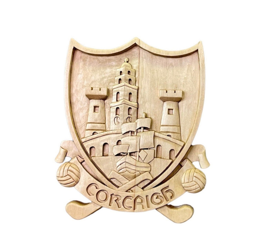Cork GAA Wood Crest GAA Logo Gaelic Football Crest Hurling Crest Sports