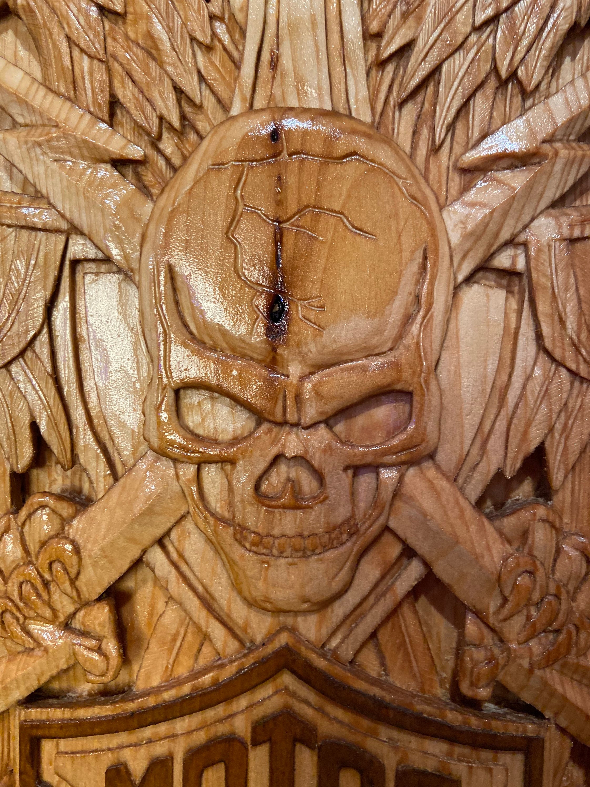 HARLEY壁掛け　木製 Harley-Davidson Motorcycle Wooden Eagle Wall Hanging 11 1/2