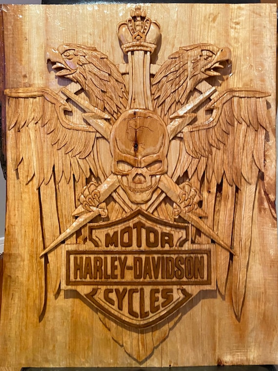 HARLEY壁掛け 木製 ハーレーダビッドソン HARLEY DAVIDSON 壁掛け 木製