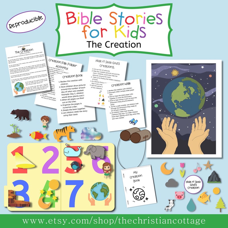 The Creation Mini Bible Lesson For Kids New Testament Etsy the-creation-mini-bible-lesson-for-kids-new-testament-etsy
