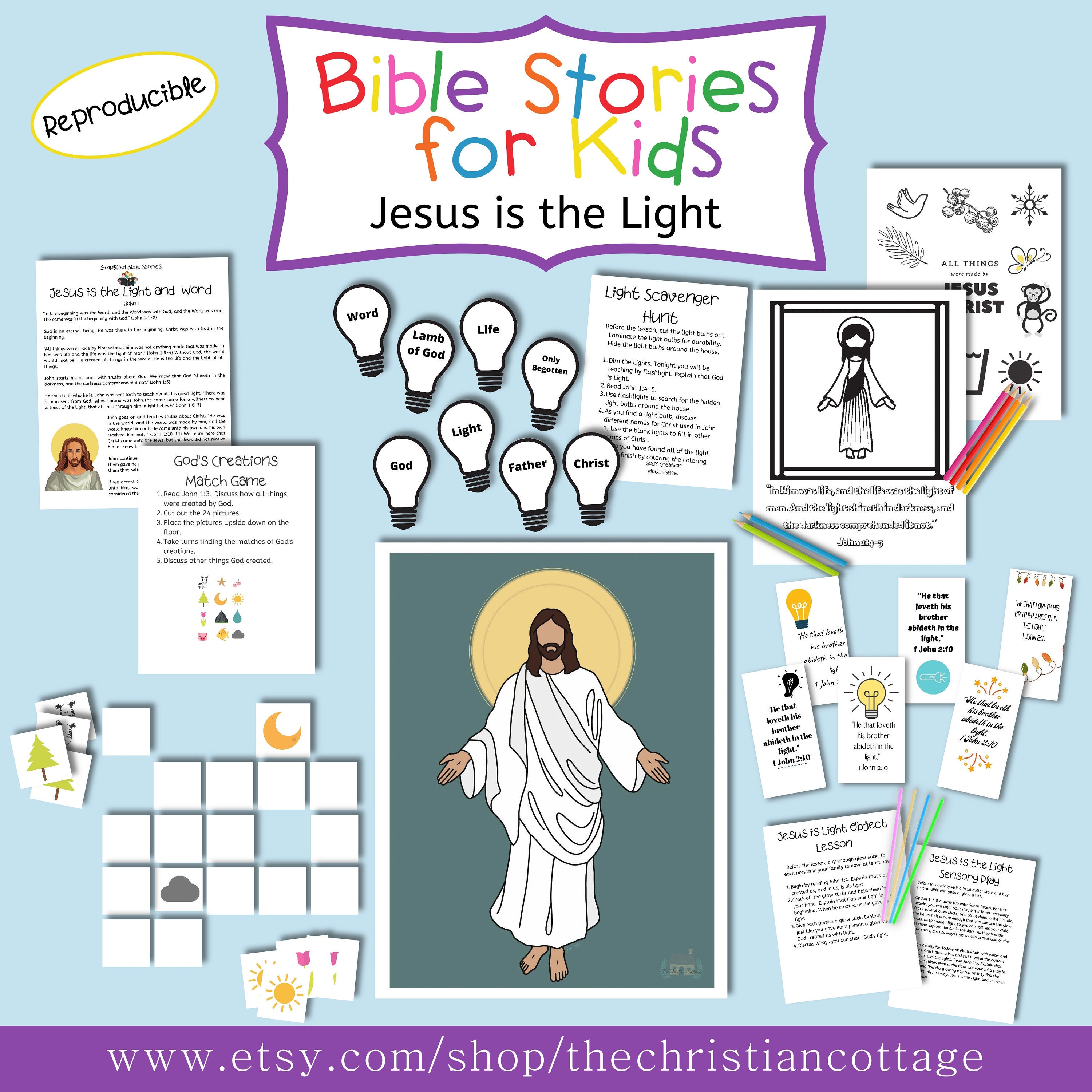 jesus-is-the-light-bible-mini-lesson-and-activities-etsy
