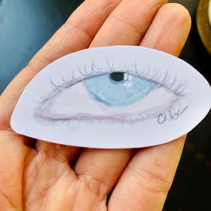 Eye Sticker, Journal Sticker,  water bottle Sticker, Computer sticker.