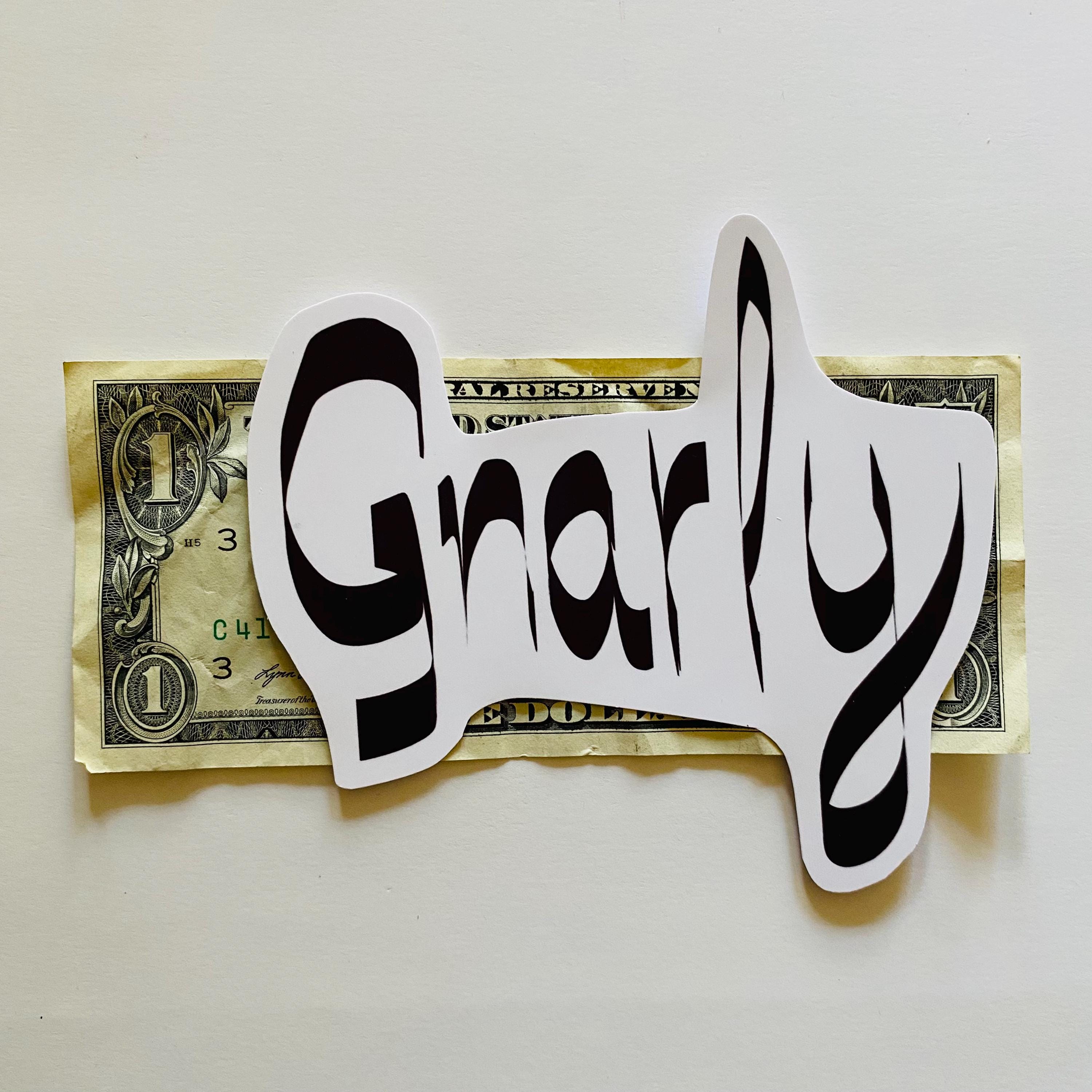 Gnarly Sticker: Waterproof Vinyl Decal for Water Bottle or Journal
