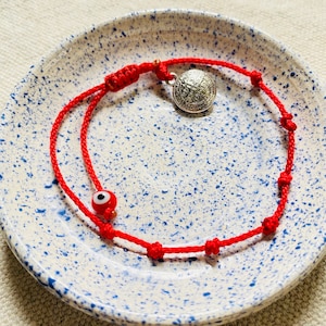 Saint Benedict Bracelet,  Seven Knots Bracelet, Catholic Bracelet, Red String Evil Eye Bracelet.