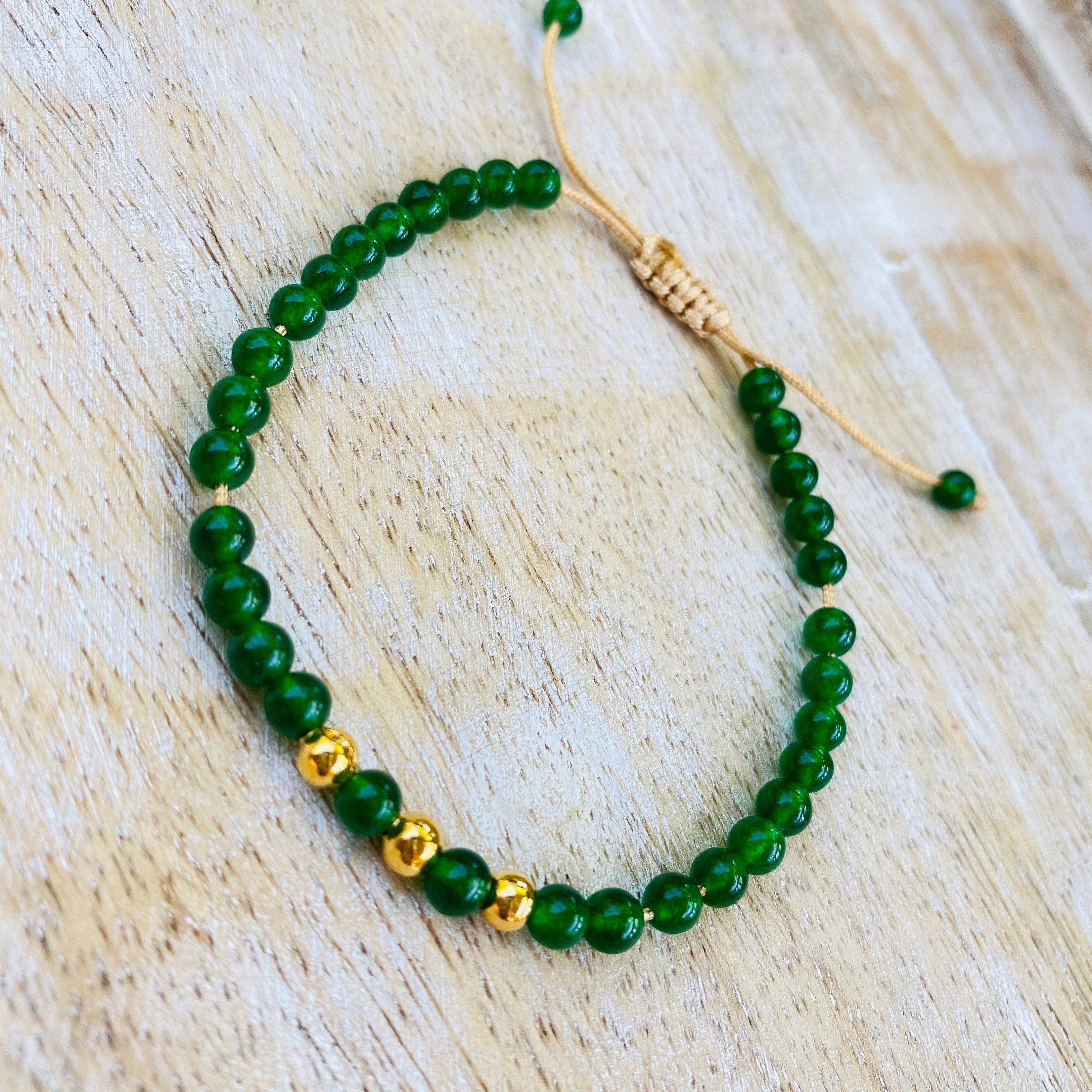 Genuine Aventurine Bracelet Green Gemstone Bracelet Manilla Etsy