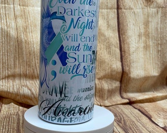 Suicide Ribbon tumbler