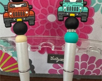 beaded refillable pens