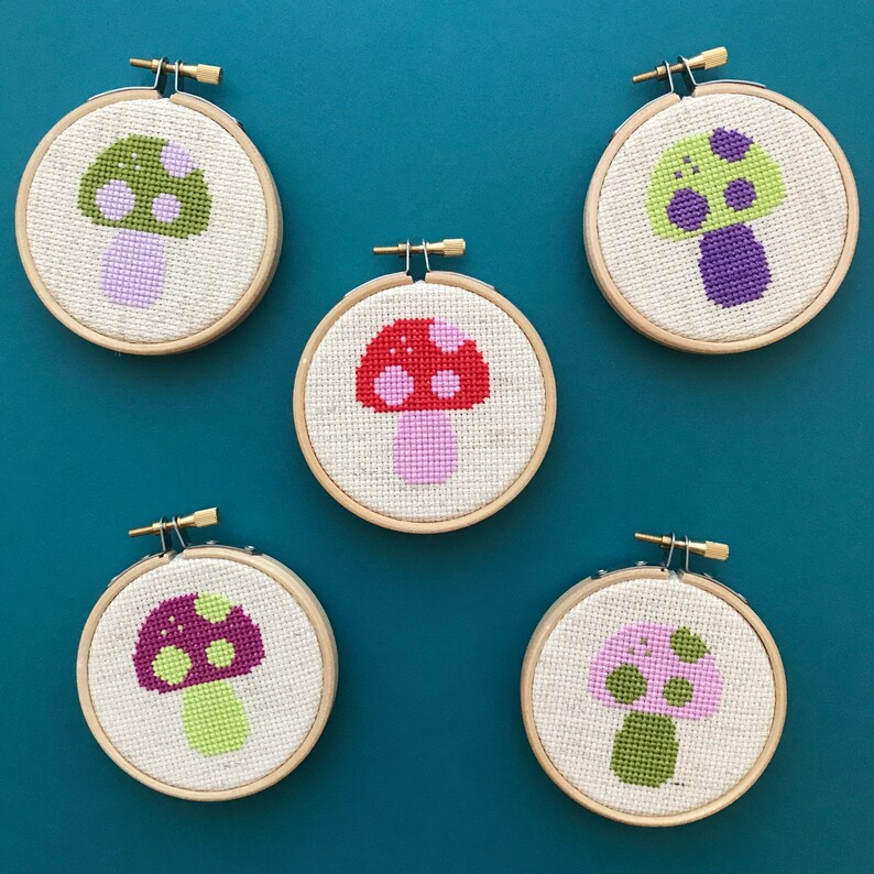 Mini Mushroom Cross Stitch Pattern Digital PDF Pattern - Etsy