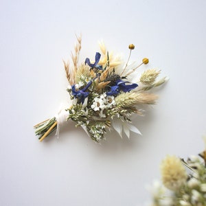 FROLLEIN B. series, lapel jewelry, boutonniere, flower pin, dried flowers