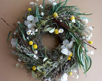 HAPPY LIVING, Türkranz/Wandkranz, Door wreath, Wall wreath, Trockenblumen/Dried flowers, für Innebereich/only indoor