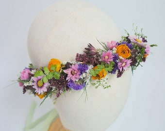 MARIE & DER SOMMER, Trockenblumenserie Hochzeit, Brautstrauß, Haarkranz, Reversschmuck