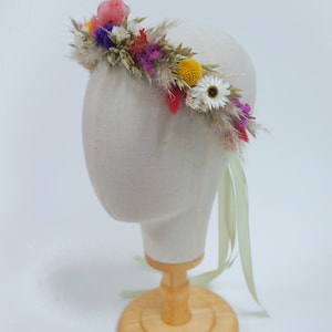 MEADOW FESTIVAL, dried flowers, bridal bouquet, lapel jewelry, hair comb, hair wreath, colorful, meadow flowers Haarkranz