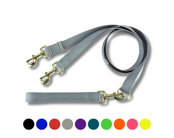 No Pull Adjustable Dog Leash, Adaptable Dog Training Leash, Double Ended Leash for Dogs, Convertible Training Lead