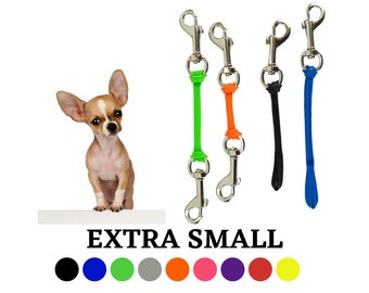Extra Small Leash Safety Strap, Harness to Collar Clip for Small Dog, Light Weight Collar Backup, Escape Proof Safety Attachment for Dog
