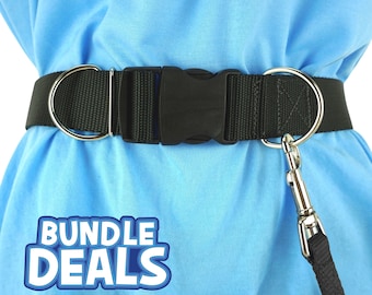 Small Dog Hands Free Leash and Belt Bundle: for Dogs 10lbs - 40lbs