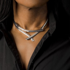 Silver necklace image 1