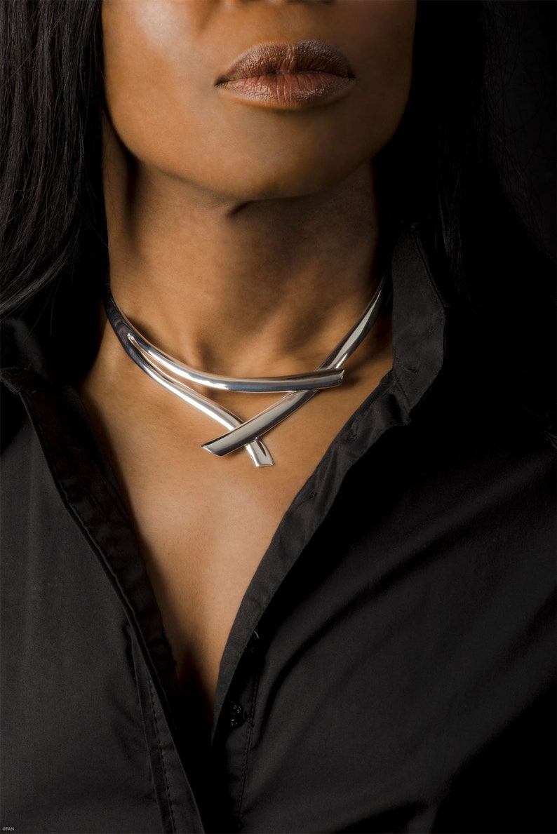 Silver necklace image 1