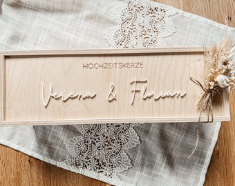 Holzkiste für Hochzeitskerze | Aufbewahrungsbox | Hochzeit | Hochzeitskerze