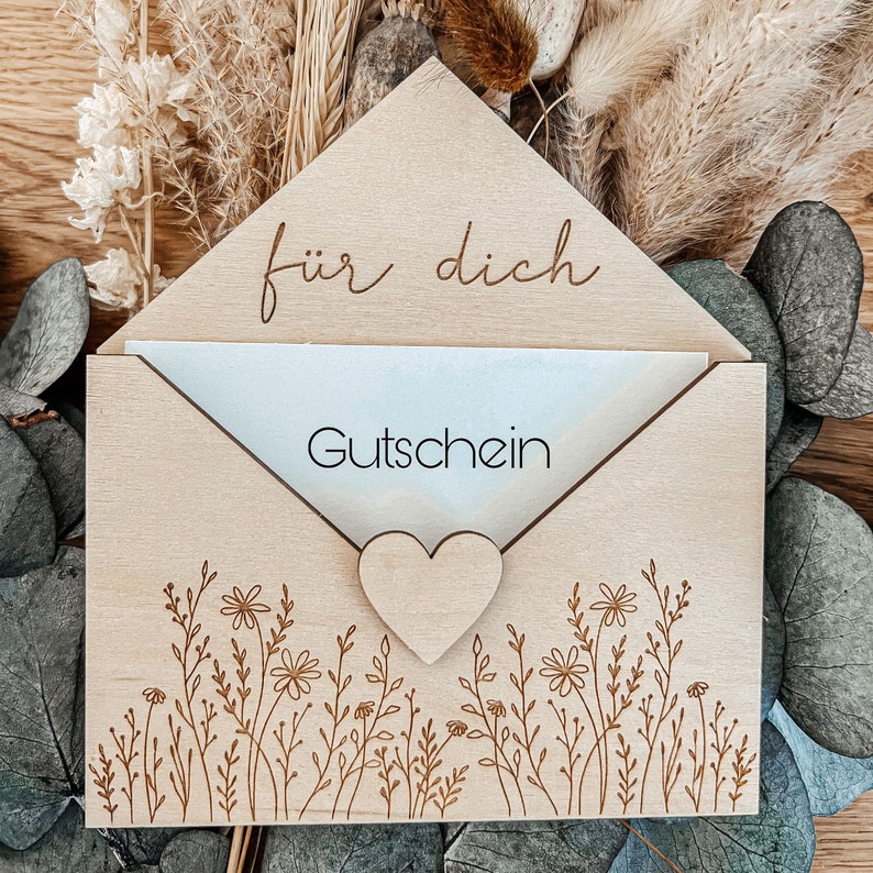 Wildflower Envelope Digital Download Voucher Box SVG PDF File Etsy