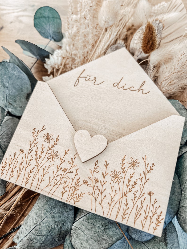 Wildflower Envelope Digital Download Voucher Box SVG PDF File Etsy