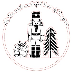 Download Digital Quebra-Nozes | Guirlanda de porta de natal | Decoração de Natal | SVG+PDF | Corte a laser | Arquivo de plotadora