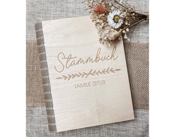 Personalized wooden logbook with inserts | Wedding gift | Registry Office |
