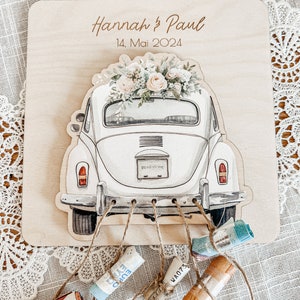 Hochzeitsgeschenk | Geldgeschenk | Geschenkidee Hochzeitsgast | Geschenk Brautpaar | Hochzeitskarte personalisiert aus Holz