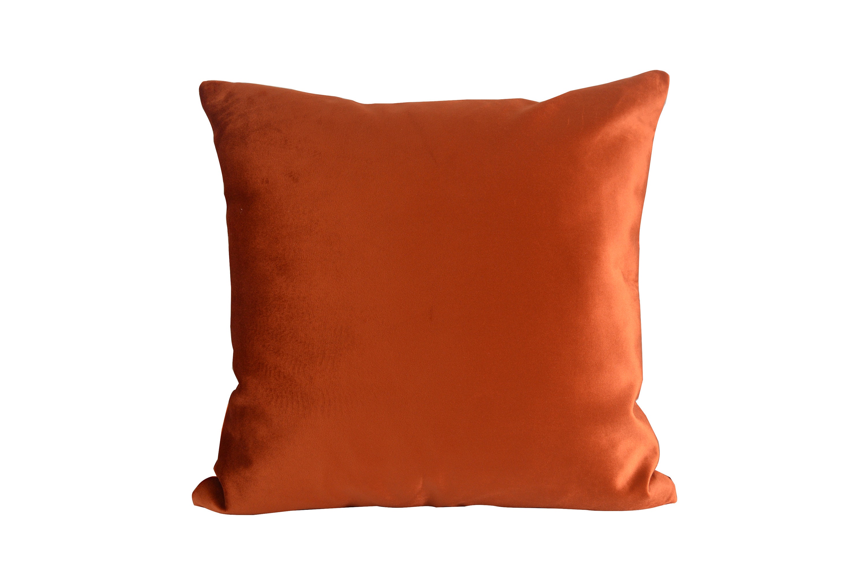 Burnt Orange Velvet Pillow Cover / Decorative Pillow Cover / Etsy