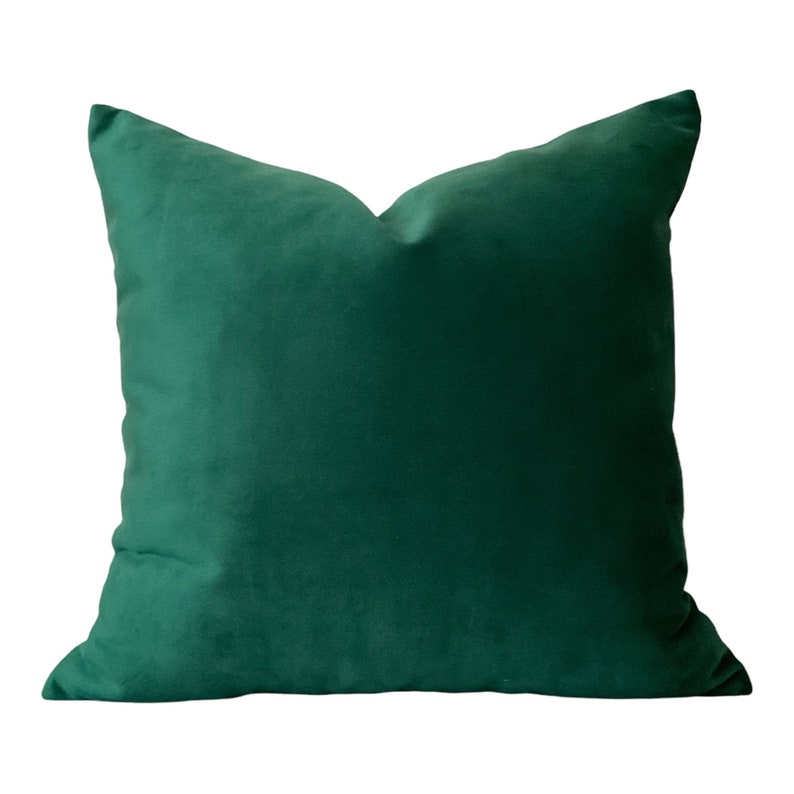 Emerald Green Velvet Pillow Cover Premium and Plush Cushion Etsy