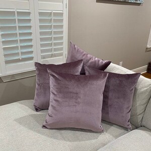 Mauve Velvet Pillow Cover Velvet Pillowcas Throw Pillow Accent Pillow Sofa Cushion Covers Couch Pillow Living Room Decor Etsy