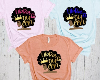Libra Queen Shirt, Libra Birthday, Libra T Shirt, Birthday Queen Shirt, Astrology Shirt, Black Queen Shirt, Libra Zodiac, October Birthday
