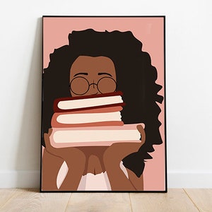 Eccellenza nera Poster, Libri, Black Girl Magic Wall Art, African Woman, Feminist Wall Art - stampabile