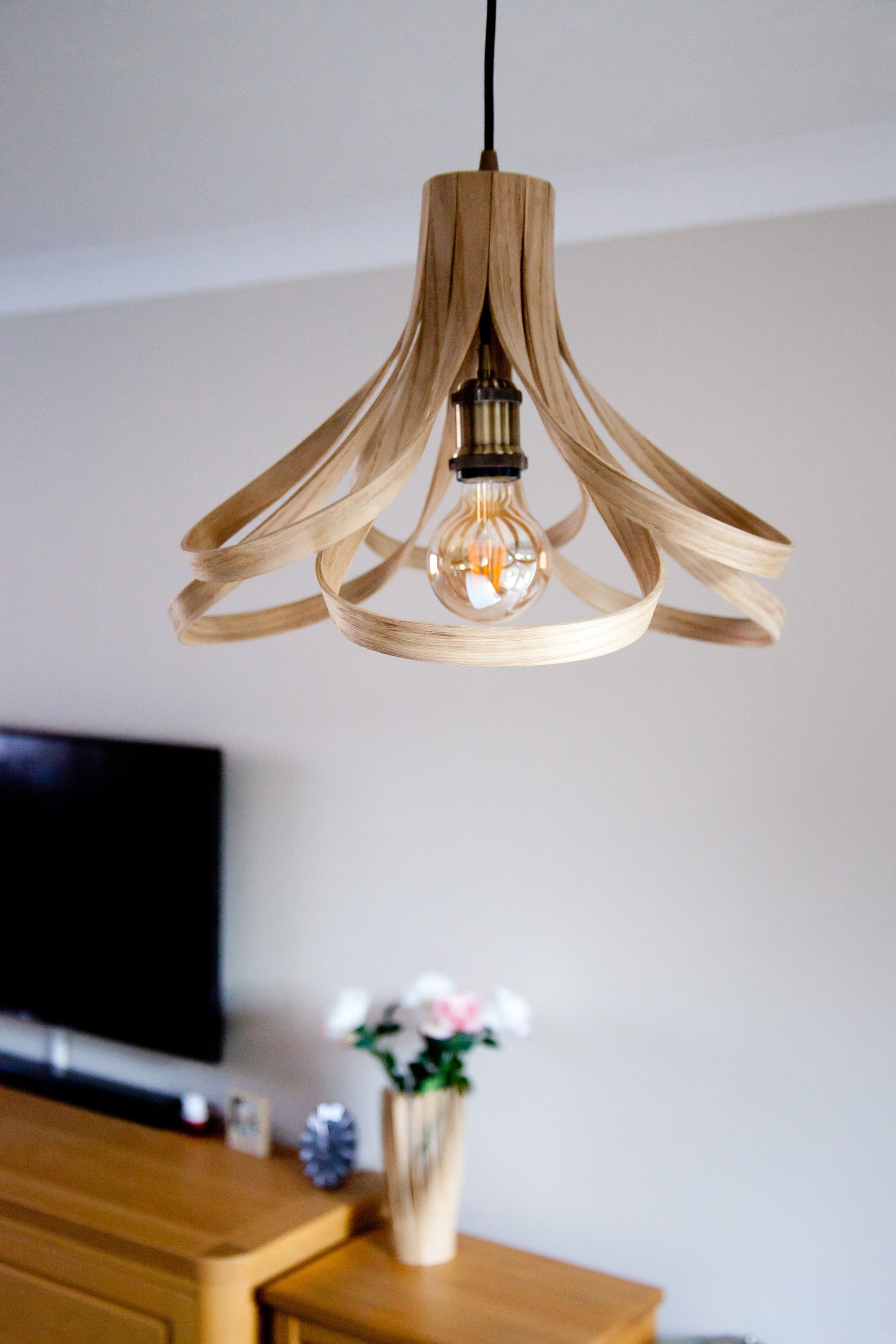 Bent wood lamp shade deals