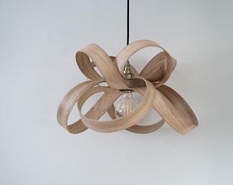 Steam bent wood Pendant Lamp - Small