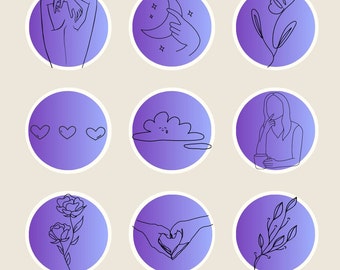 Capa de Destaque Roxa do Instagram