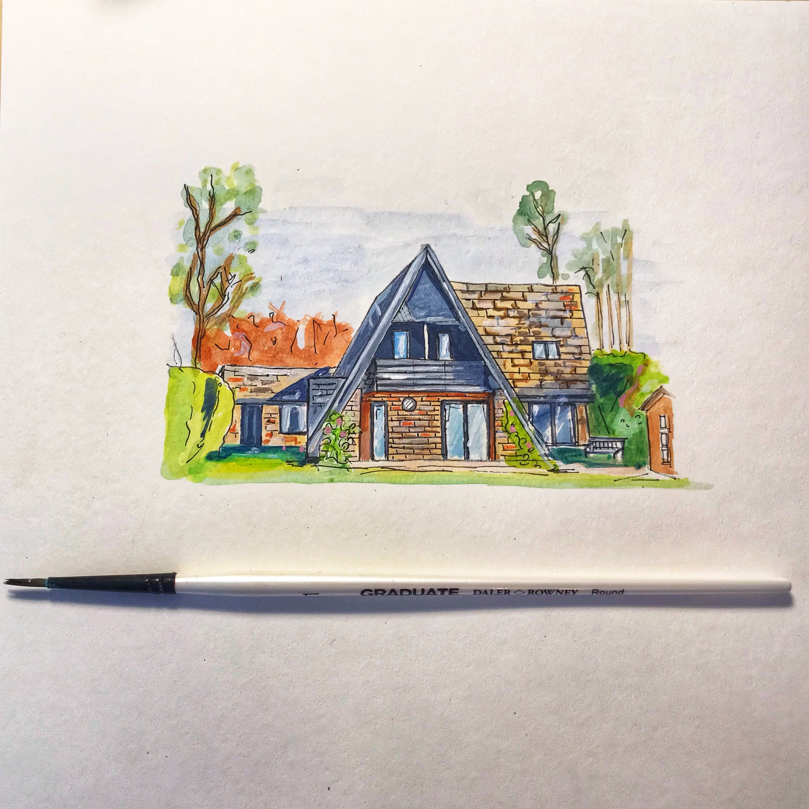 Home art. House Illustration. Commissions Taken. Provide the Etsy