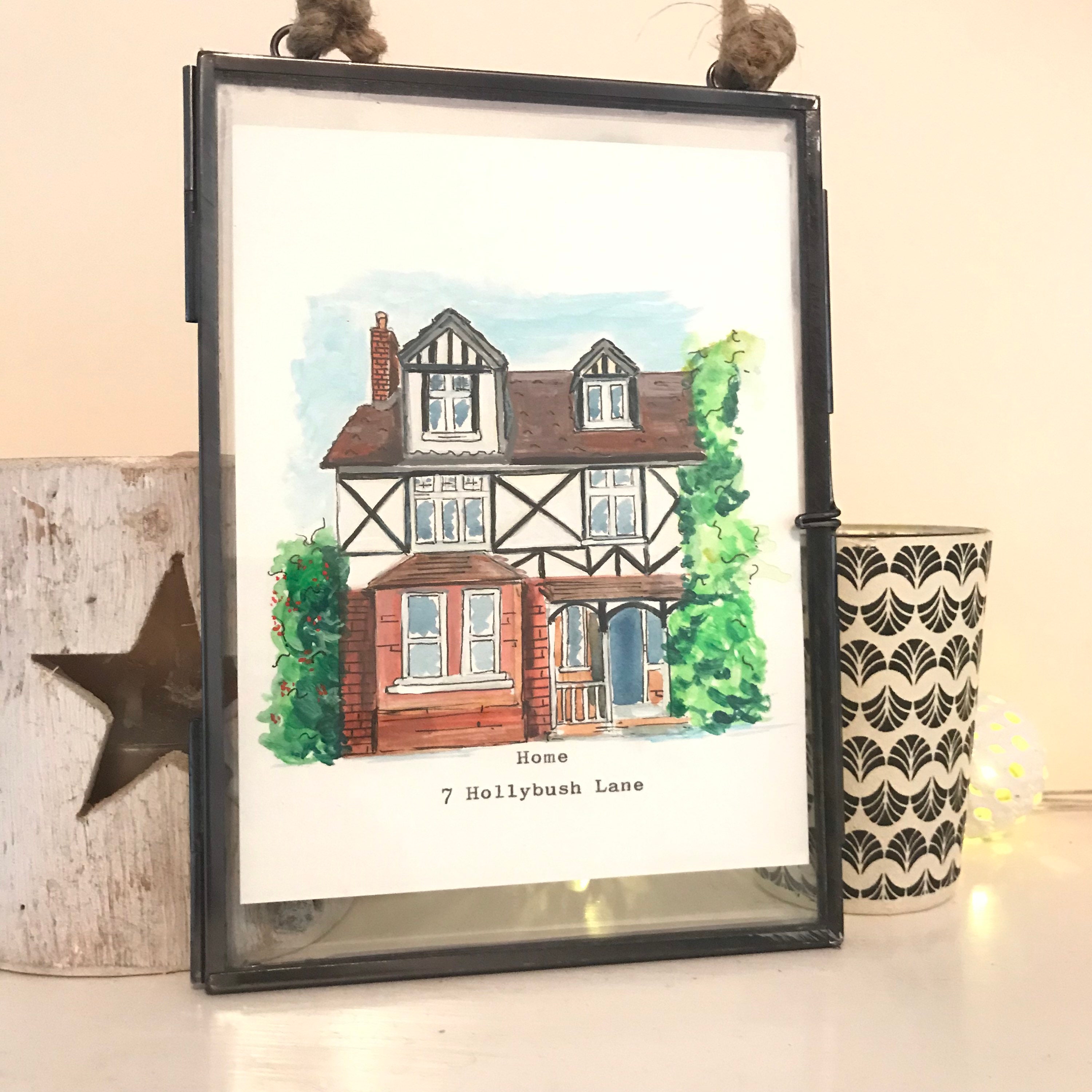 Home art. House Illustration. Commissions Taken. Provide the Etsy