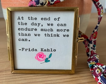 Frida Kahlo Vintage typed quote decoration