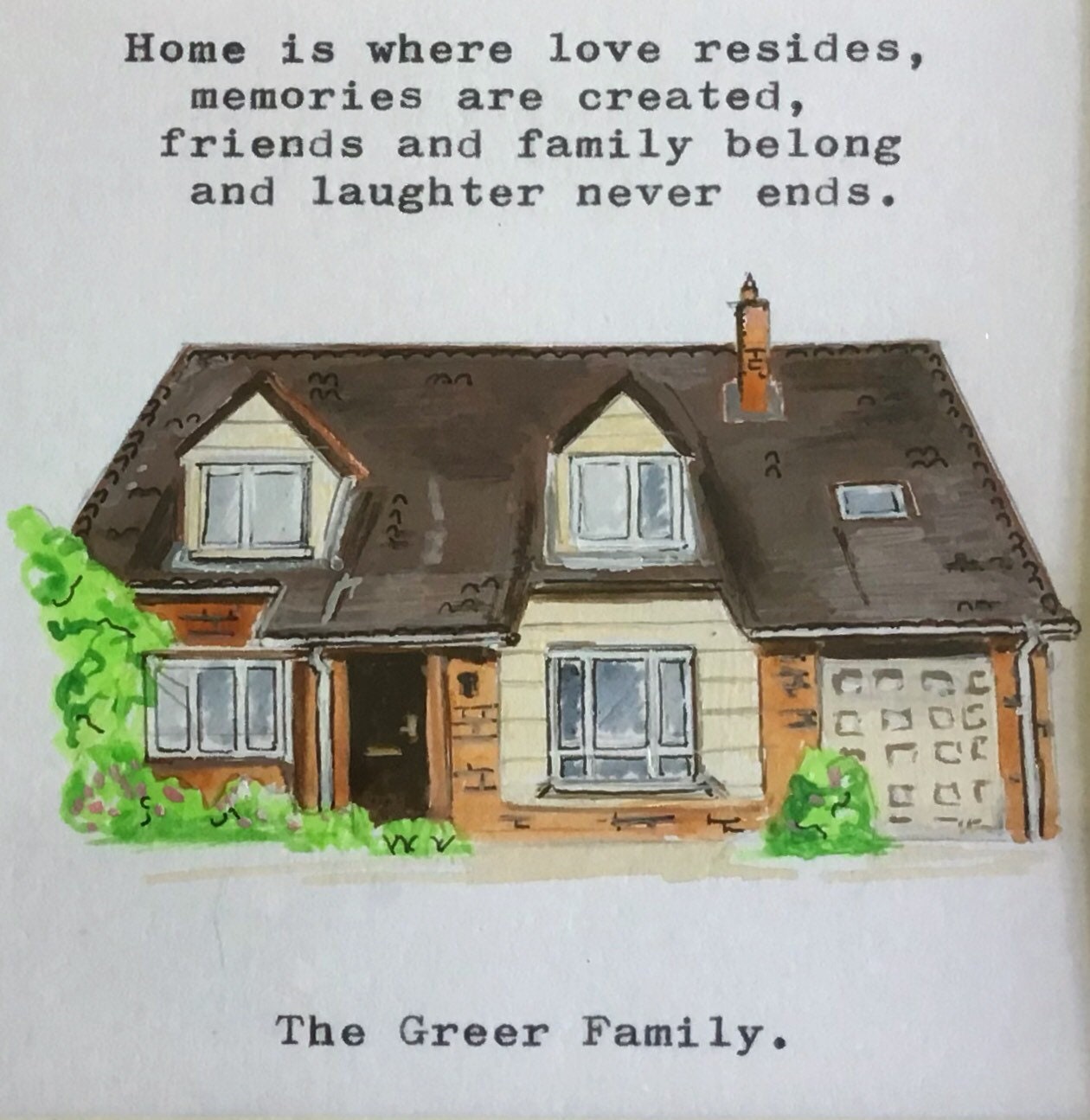 Home art. House Illustration. Commissions Taken. Provide the Etsy