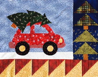 Patrón de colcha de recuerdos navideños