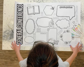 Póster y paquete para colorear de la Conferencia General (Adolescentes/Adultos)