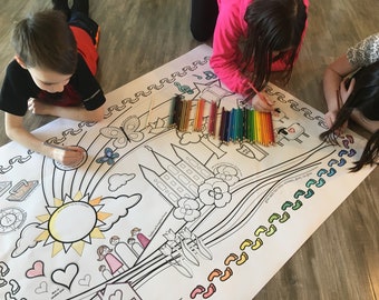 Póster y paquete para colorear de la Conferencia General - Canciones de la Primaria