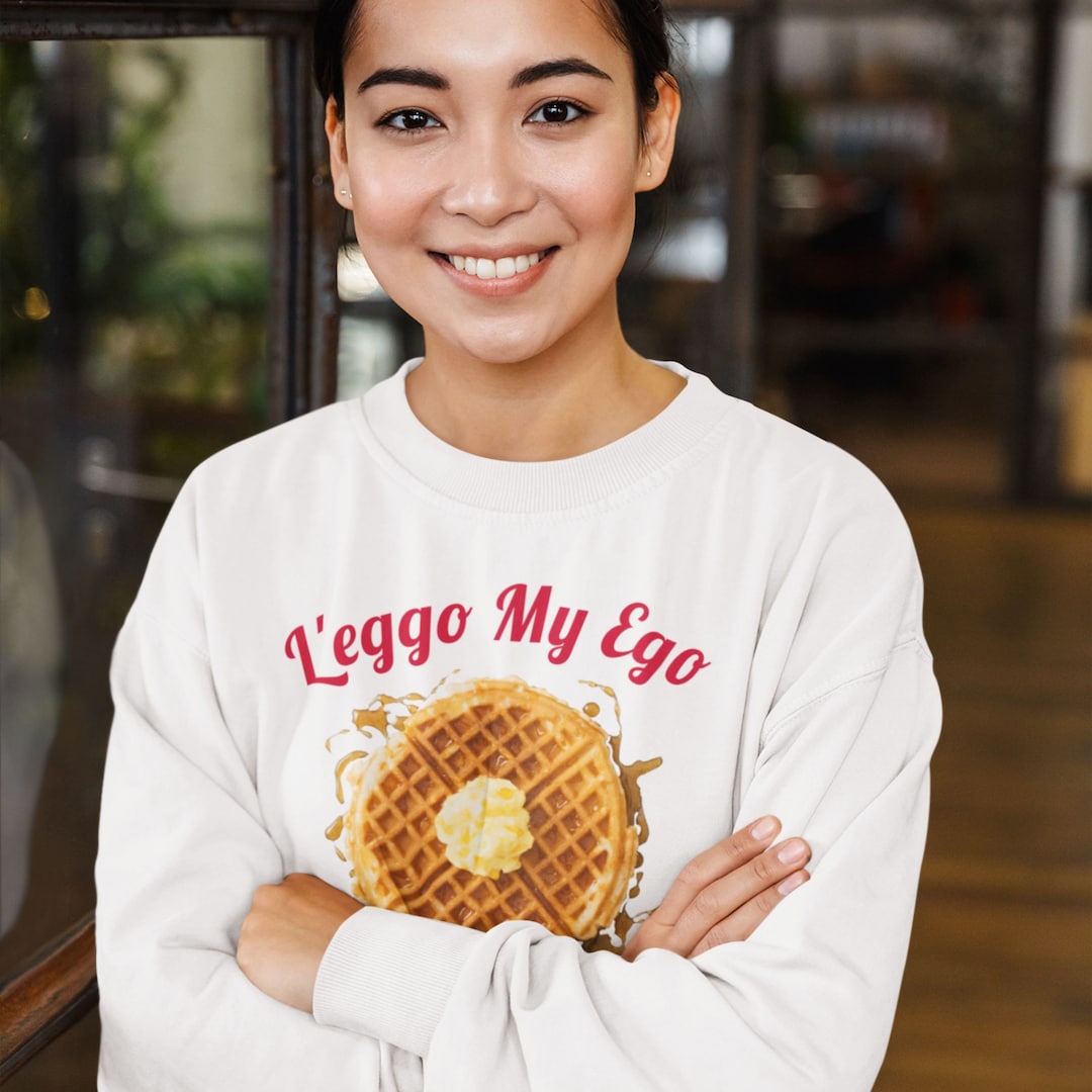 L eggo My Ego Soft Sweatshirt Gift for Yoga Meditation Lovers Best Friend Office Coworker Secret Santa Self Fun Retro Waffles Etsy
