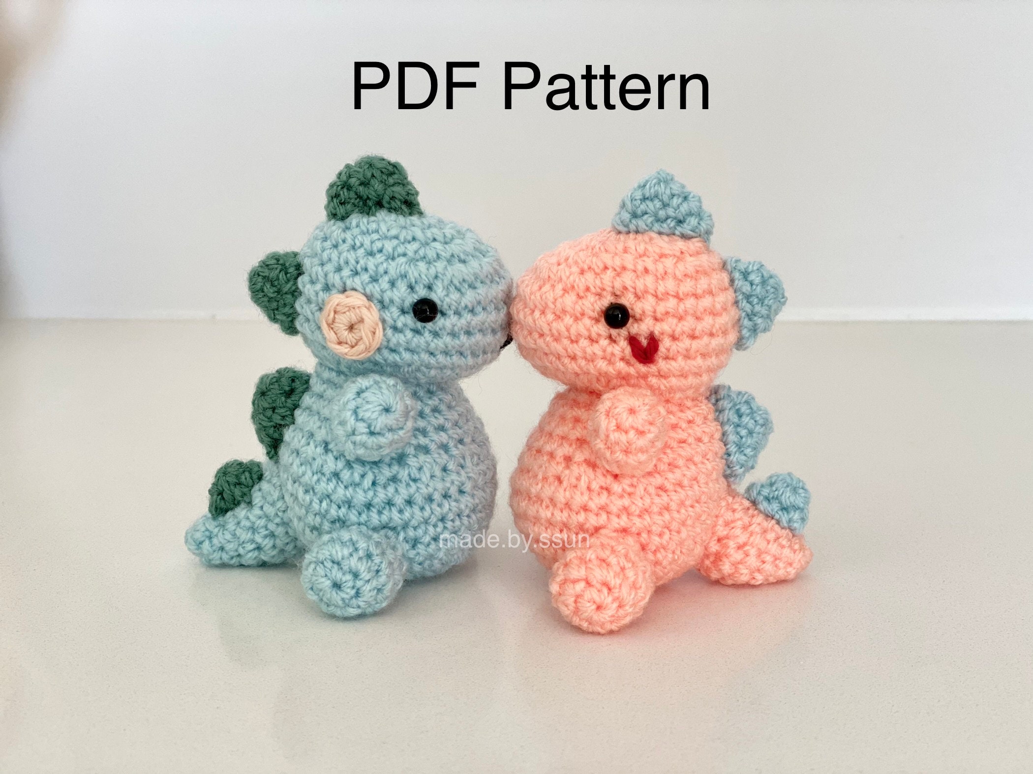 Patron PDF Patron Amigurumi Facil a Crochet Imprimible Dinosaurio de Peluche Mini el dino Etsy Mexico