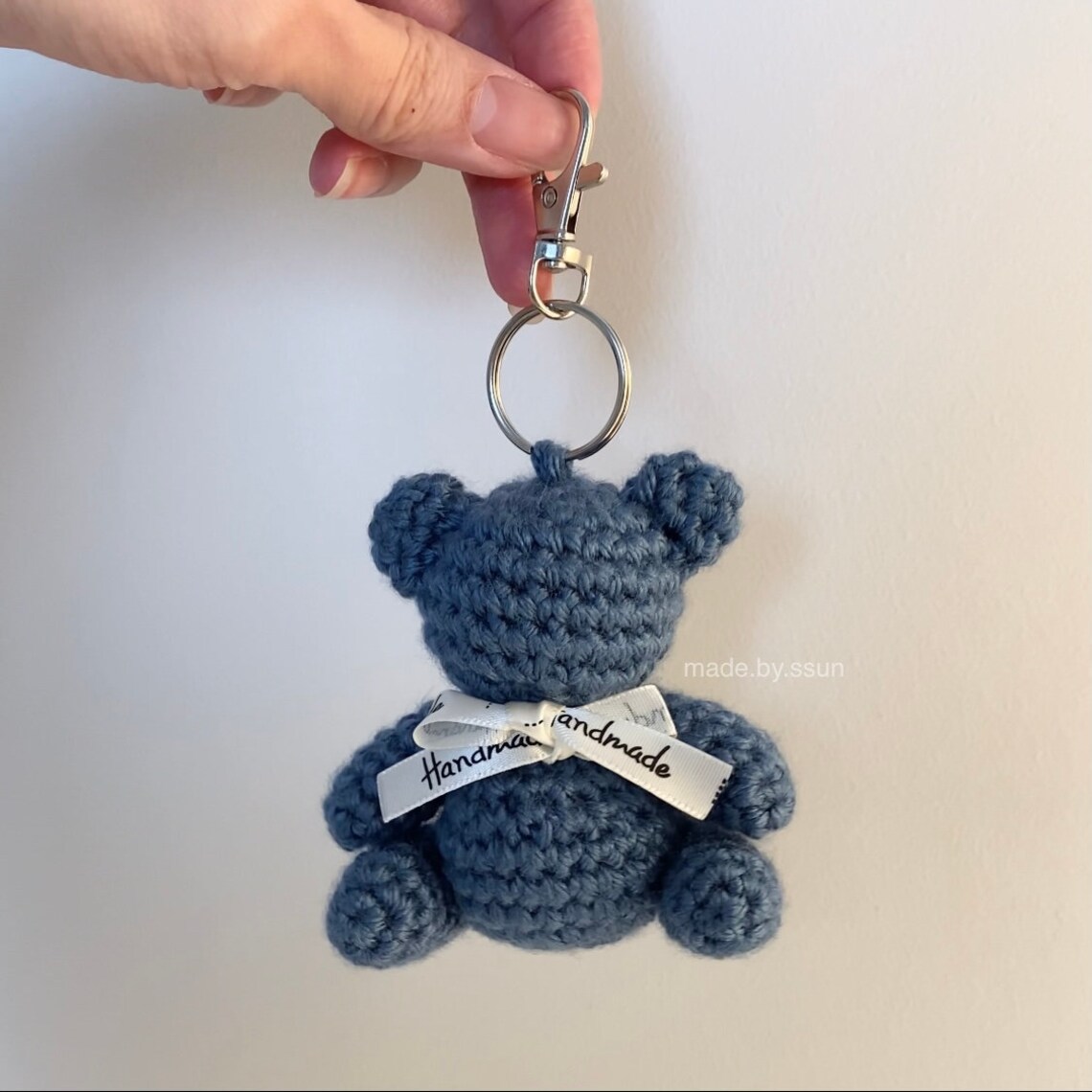 Amigurumi Teddy Bear Crochet Knit Keychain/ Keyring Etsy
